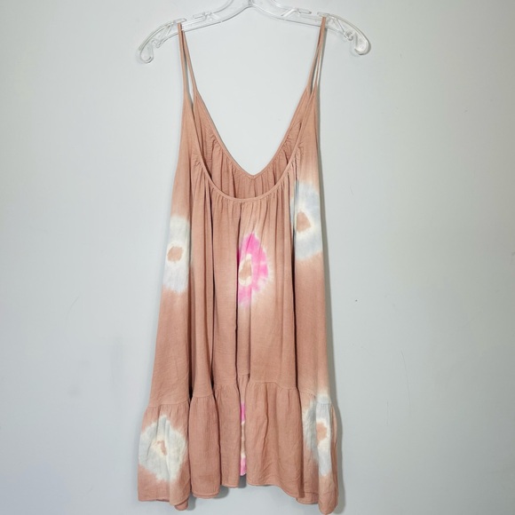 9seed St Tropez Solstice Tie Dye Dress Tiered Beachwear Cotton Gauze Boho Sun OS - Picture 8 of 16